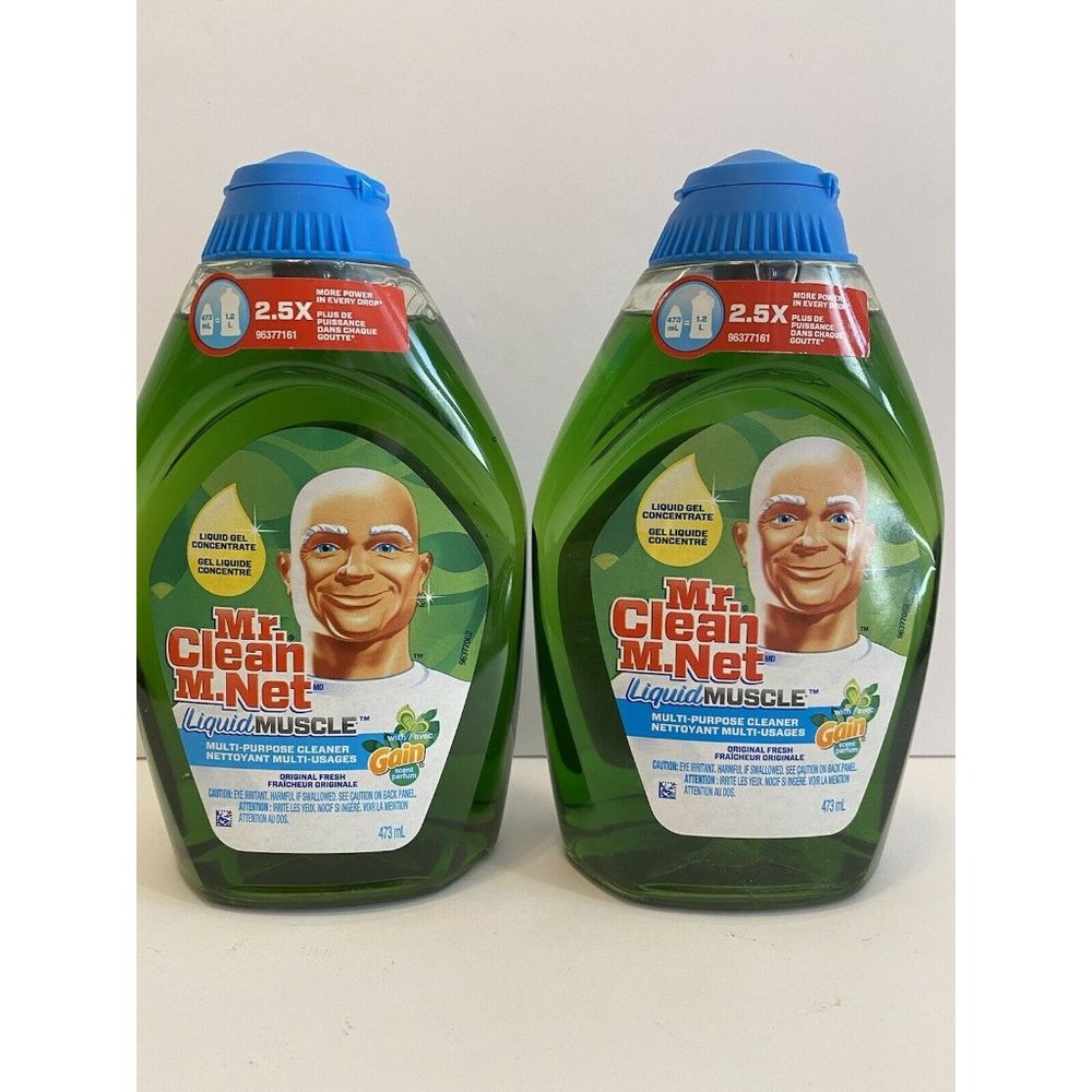 2 X Mr Clean Liquid Muscle Concentrated Multi Purpose Cleaner Gain Scent 16oz